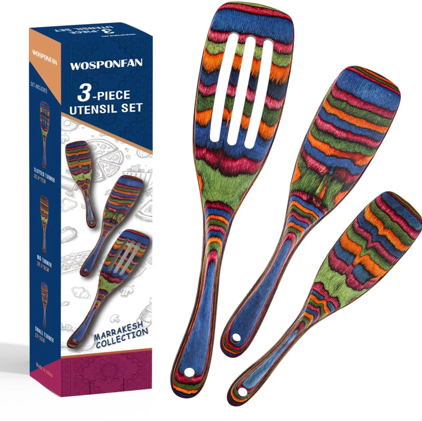 Spurtle Set, Wooden Utensils for Cooking
