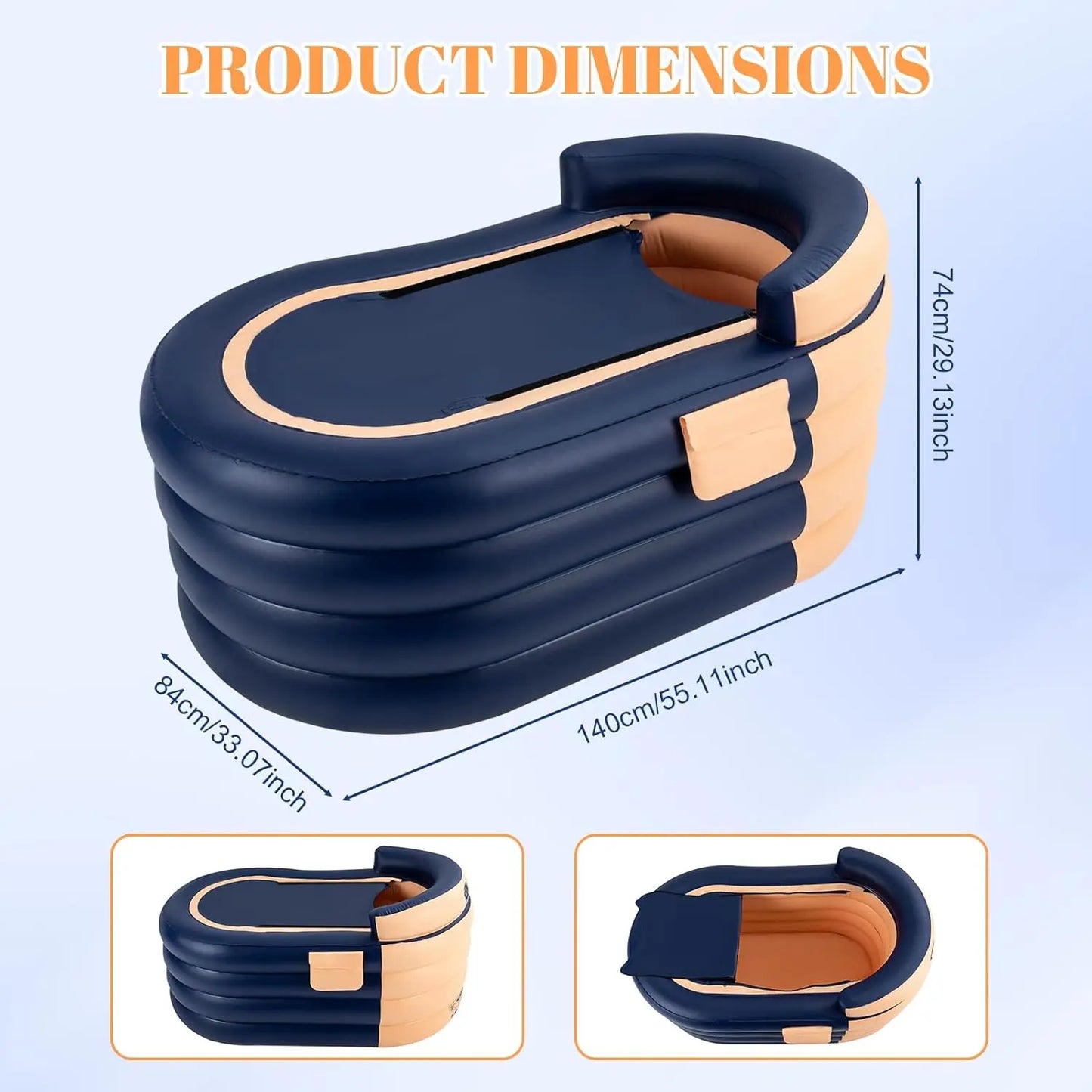 1.8m/5.9ft Portable Inflatable Hot Tub
