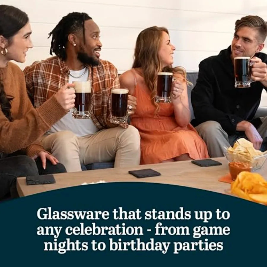 Glass Beer Mug Set, Beer Glasses Set Of 4