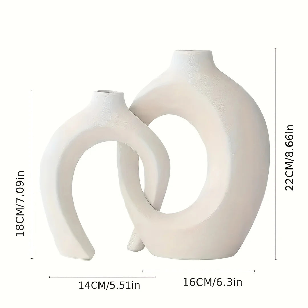 Modern Ceramic Vase Set of 2