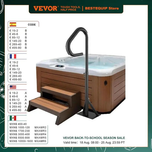 VEVOR 360 Rotatable Hot Tub Handrail Spa Side