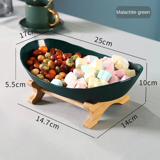 Stand Salad Bowl  Three-layer Plastic Fruit