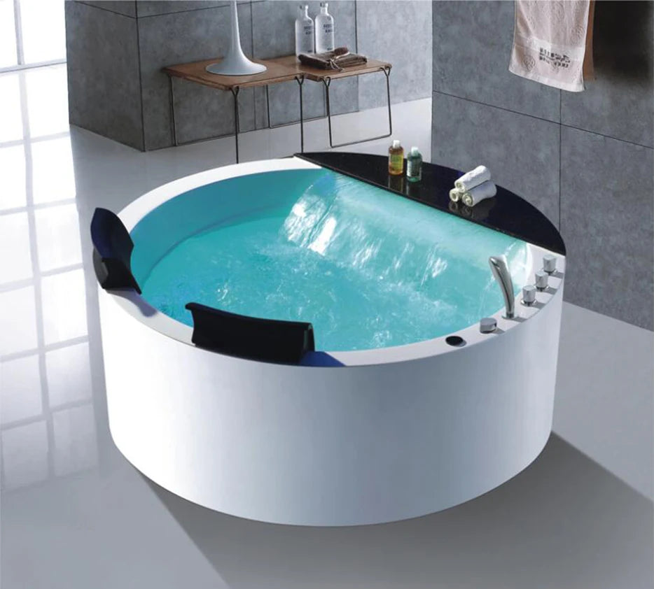 Round Whirlpool Bathtub Acrylic Hydromassage Waterfall  Hot Tub
