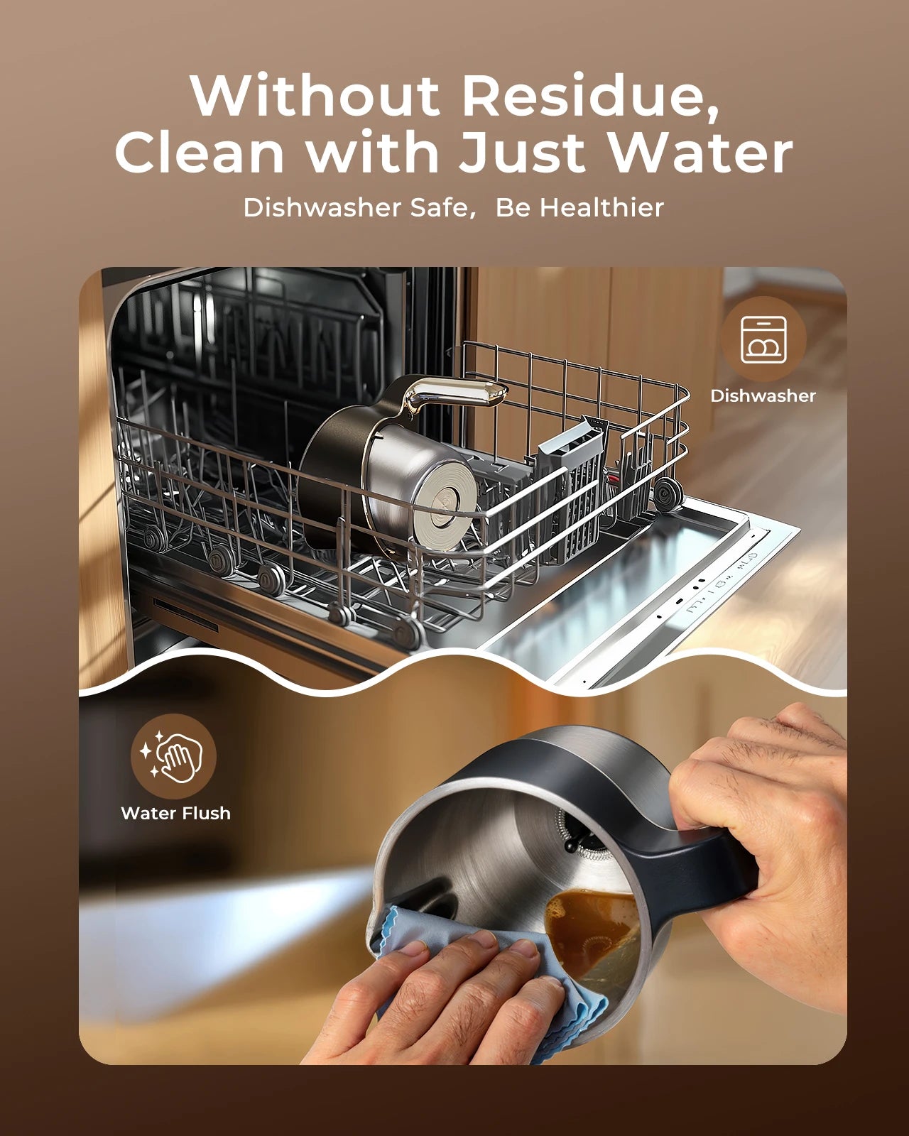 Milk Frother and Steamer, 8-in-1 Electric Frother for Coffee, 400ml