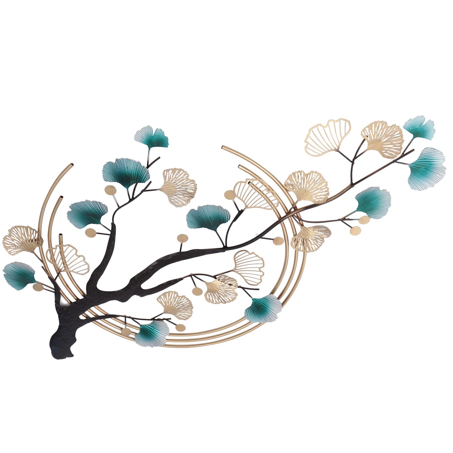 3D Ginkgo Leaf Wall Decor, Metal Wall Art Tree Leaf Metal