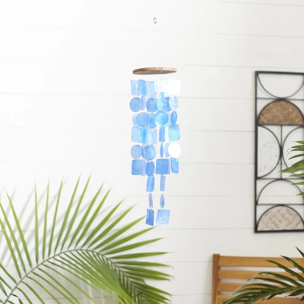 Enchanting 26 Inch Capiz Shell Waterfall Wind Chime