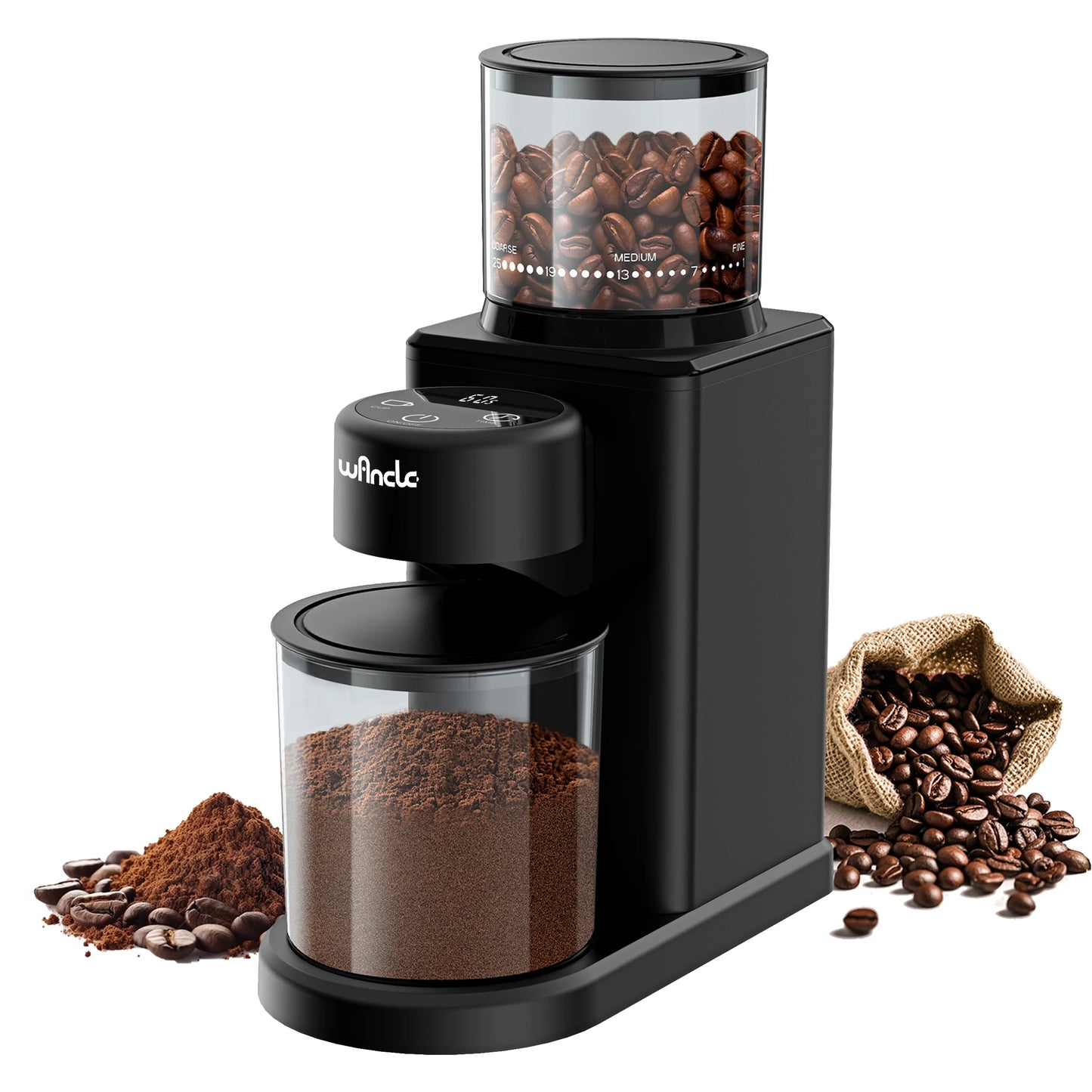 Automatic Conical Burr Coffee Grinder with 25 Precise Grind Settings 2-12 Cups
