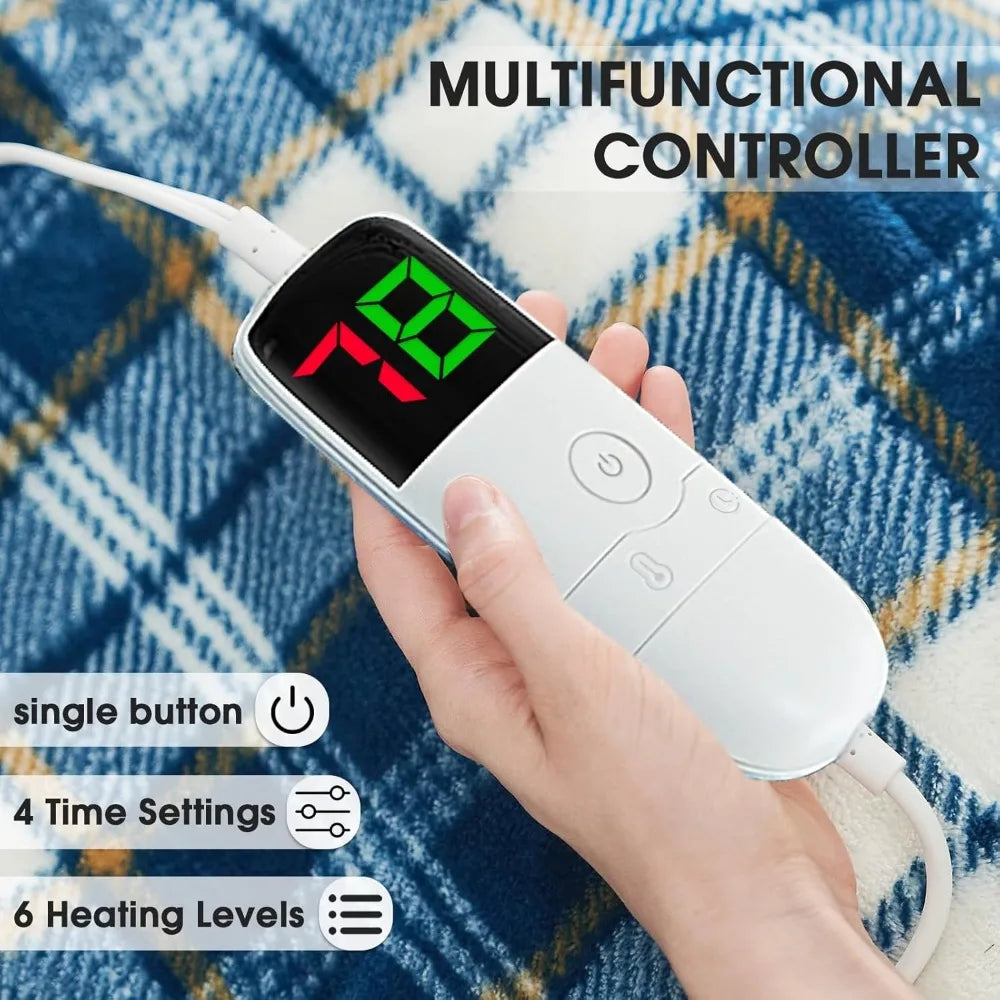 Electric Heated Throw Blanket 50x60, 10 Heat Levels