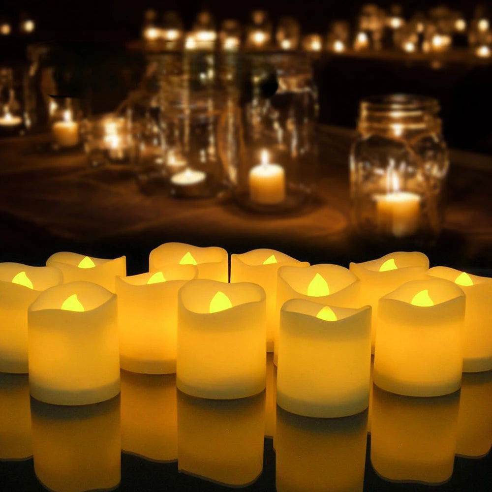 Flameless LED Votive Candles Set 100+Hour Lasting Electric Candles