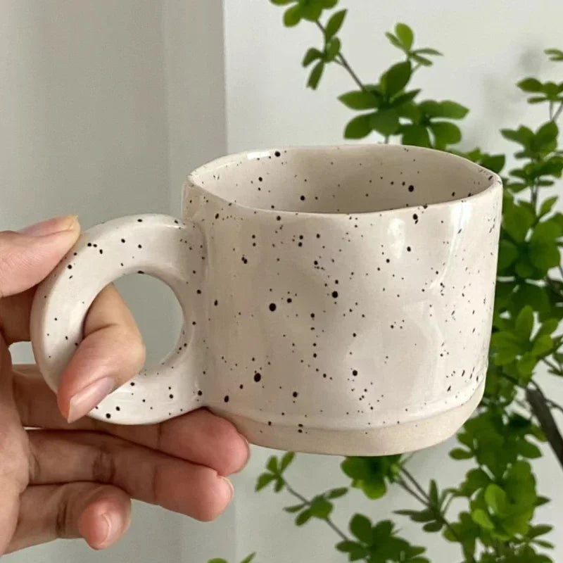 Ceramic Mug 250ml Ring Porcelain Mug Handmade Ceramic