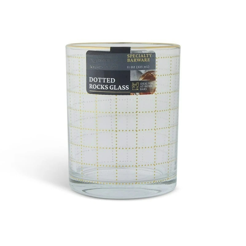 11 fl oz Square Print Whiskey Rocks Glass