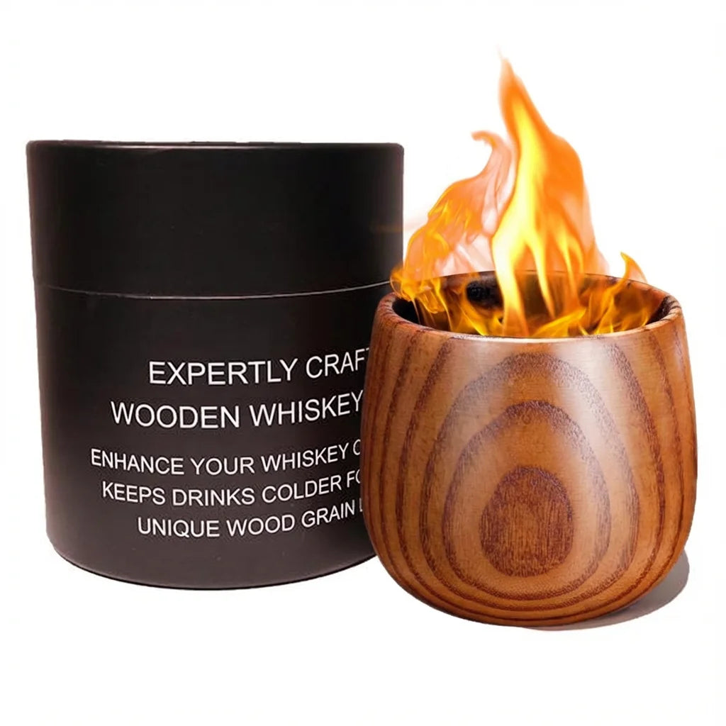 350ML Whiskey Enhancing Wooden Tumbler Wooden Old Fashioned