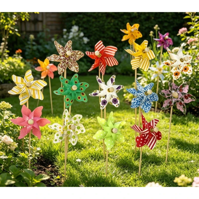20/40/pcs Mini Windmills Random Colors Wind-Powered Rotating