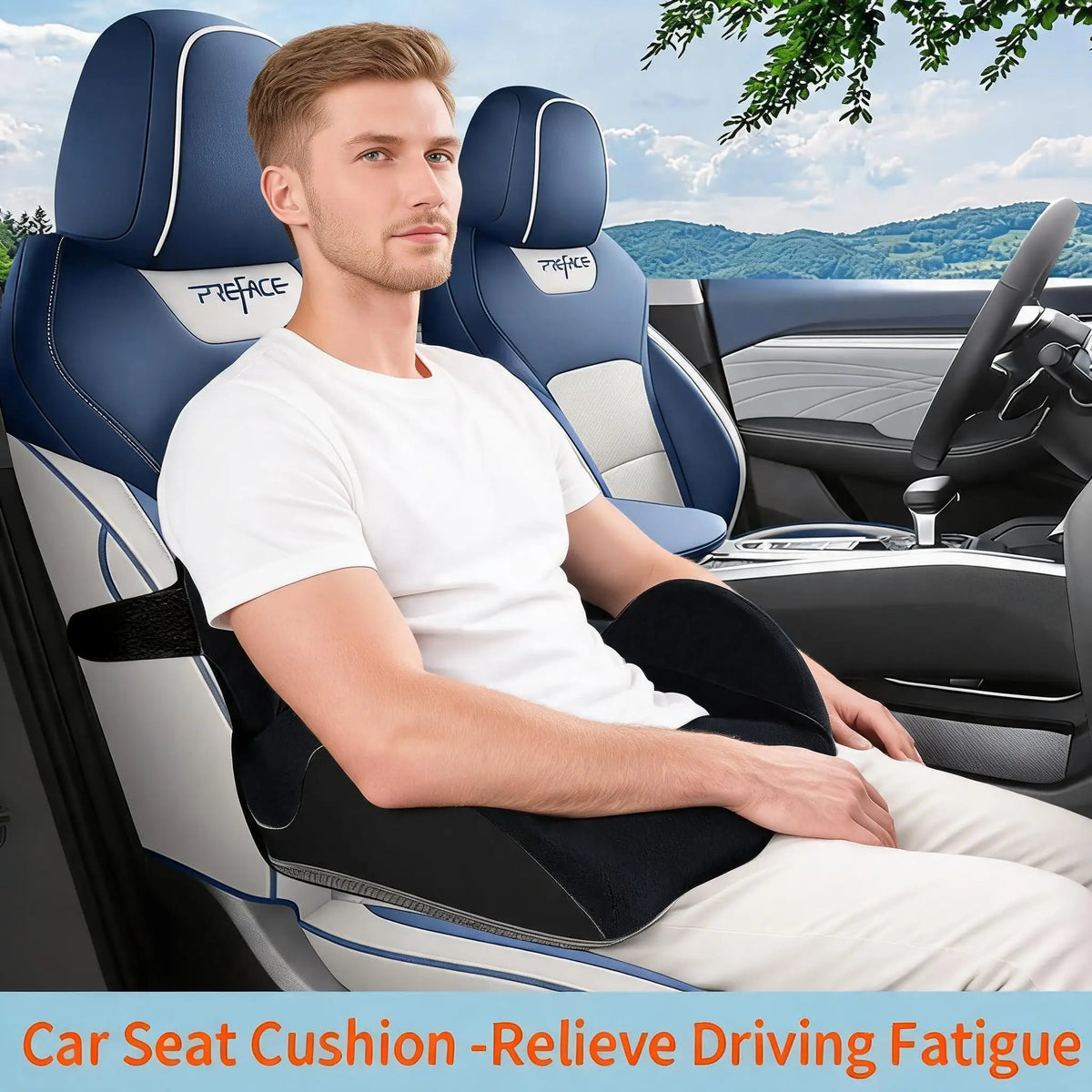 Orthopedic Memory Foam Seat Cushion & Lumbar Support