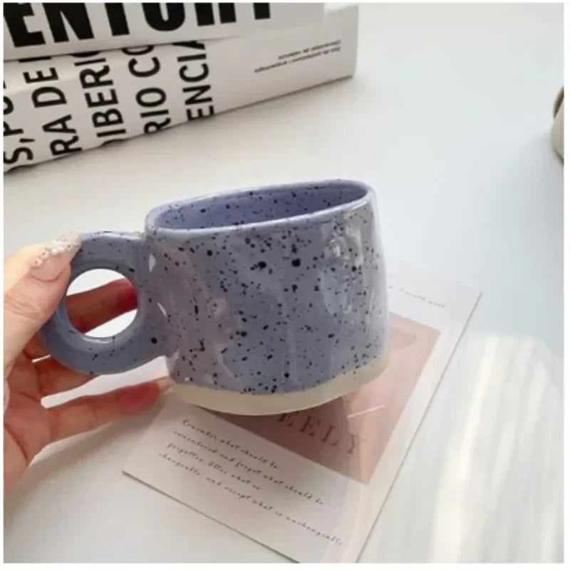 Ceramic Mug 250ml Ring Porcelain Mug Handmade Ceramic