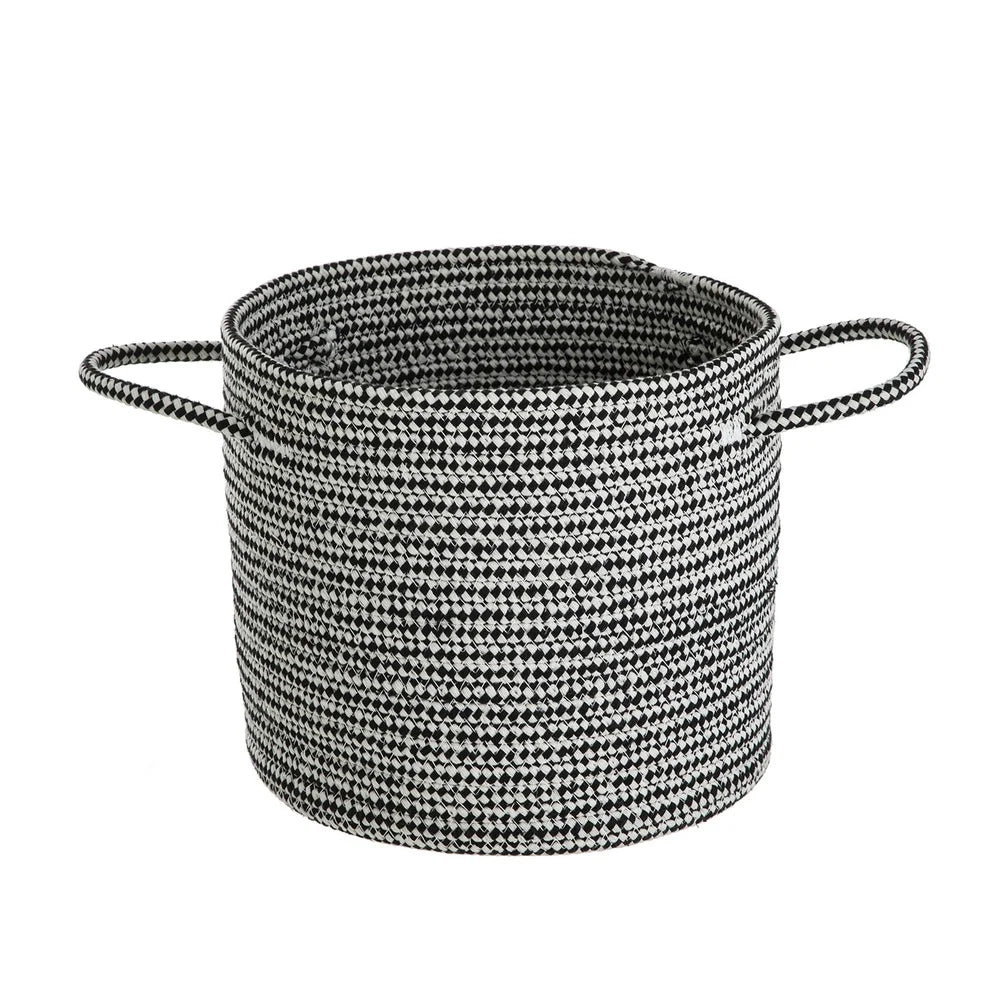 Round Cotton Rope Storage Basket with Handles