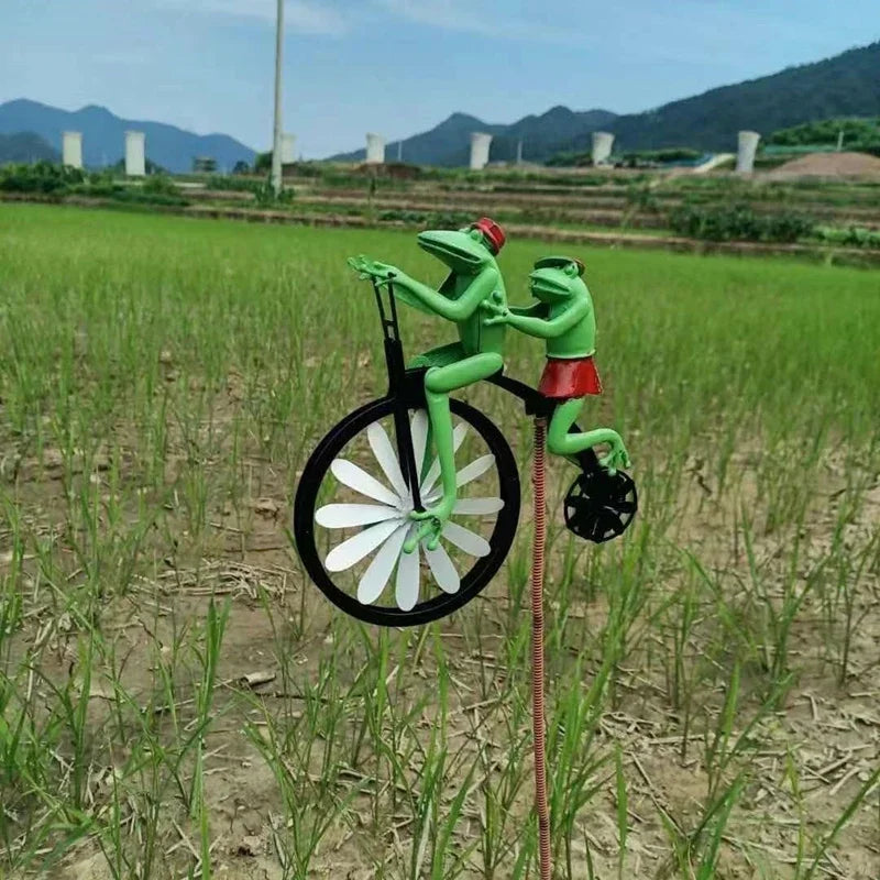 Vintage Bicycle Metal Wind Spinner Animal Motorcycle Windmill