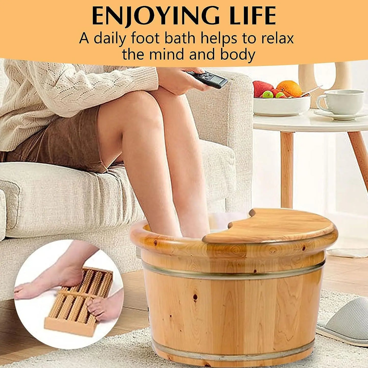 Foot Basin Foot Bath Bucket Foot Massage Plus Cover Plate