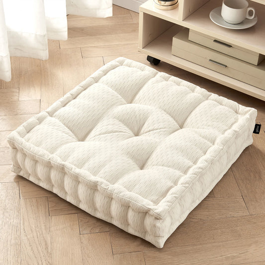 Floor Pillow, Square Seating for Adults，20x20 Inch