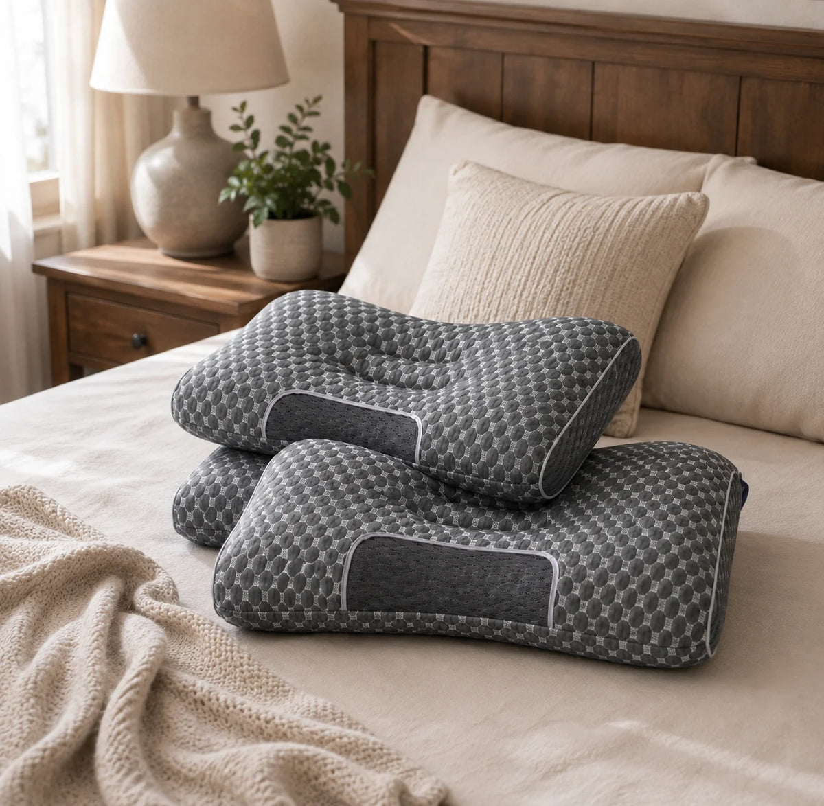Soybean Fiber Ergonomic Cervical Pillow for Neck Support