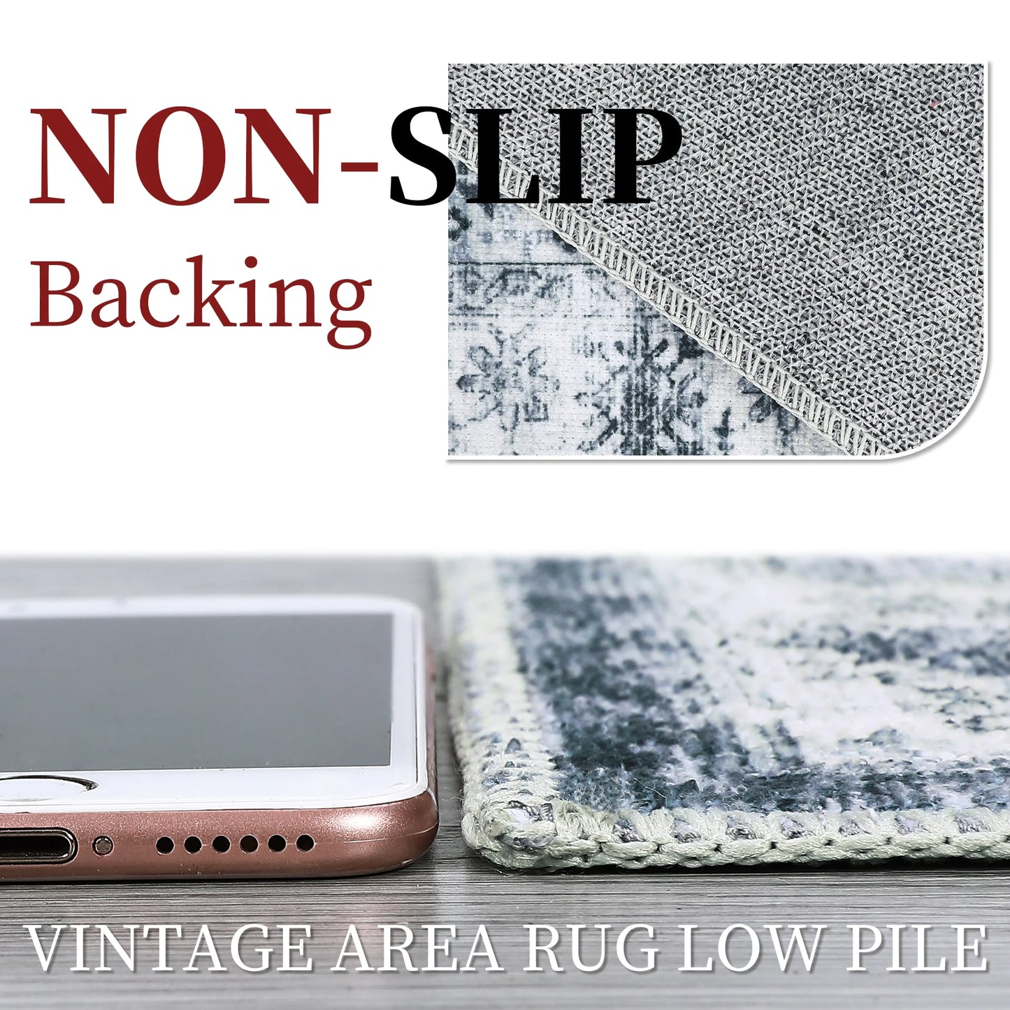 Washable Rug 8x10 Area Rugs Living Room Vintage Large Rug