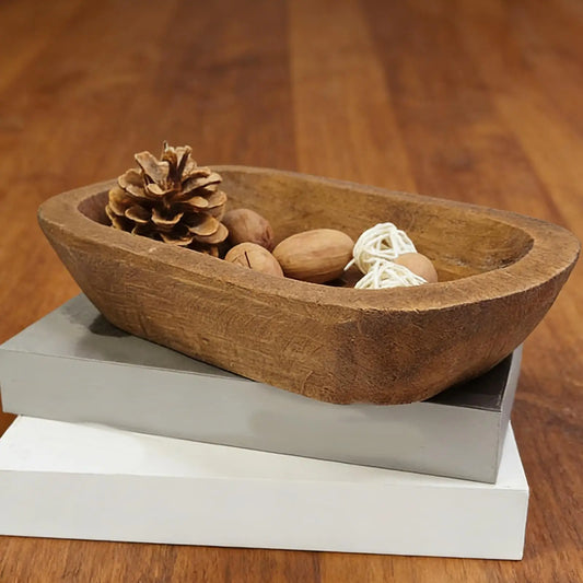 Wooden Bowl Handcrafted Bread Tray