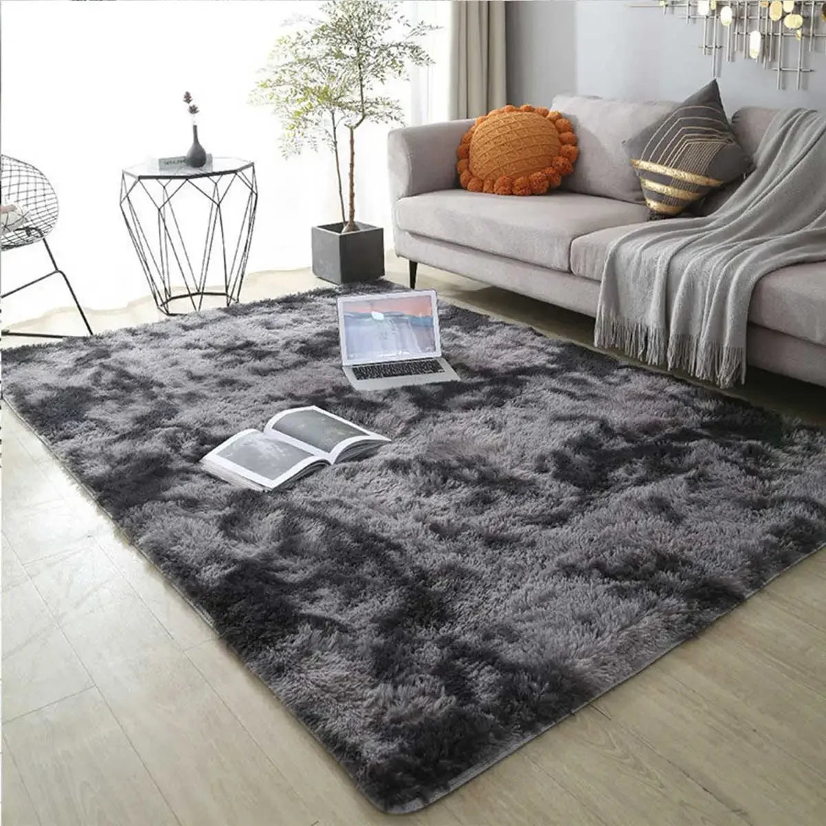 Plush Carpet For Living Room Sofa Floor Cushions  Modern Soft Fluffy