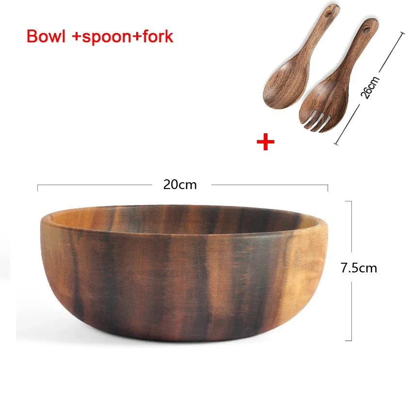 Acacia Wooden Bowl Japanese Style Wooden Bowl