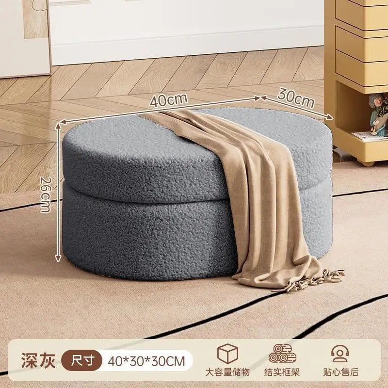 Small Stool Storage Box Hidden Storage Vanity Bench