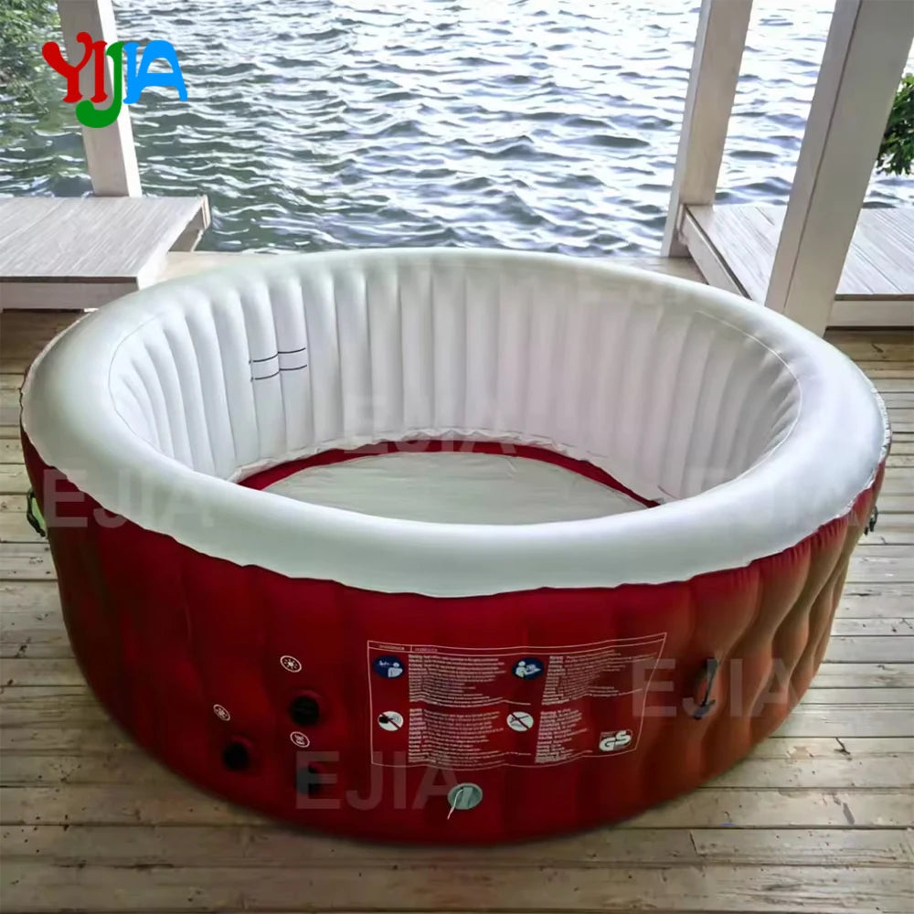 2-4 Person Inflatable Hot Tub, Round Portable Hot Tub,