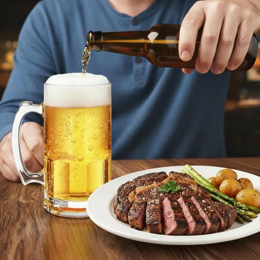 4- 34 oz Extra Large Beer Mugs with Handles