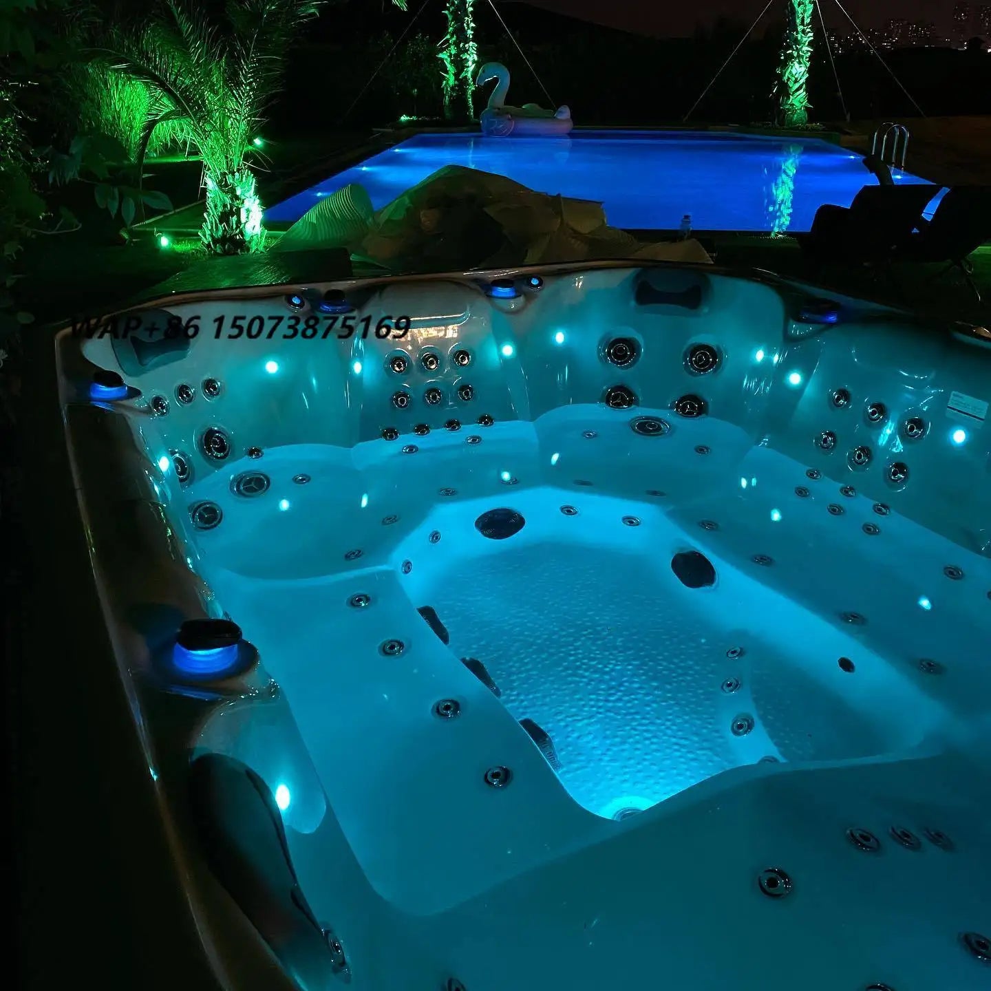 Whirlpool Spa Massage Bathtub Energy-efficient Hot Tub Saltwater Systems for 8 Person