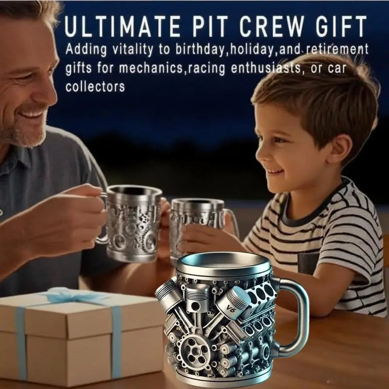 New engine cup, mug, stainless steel liner, coffee cup