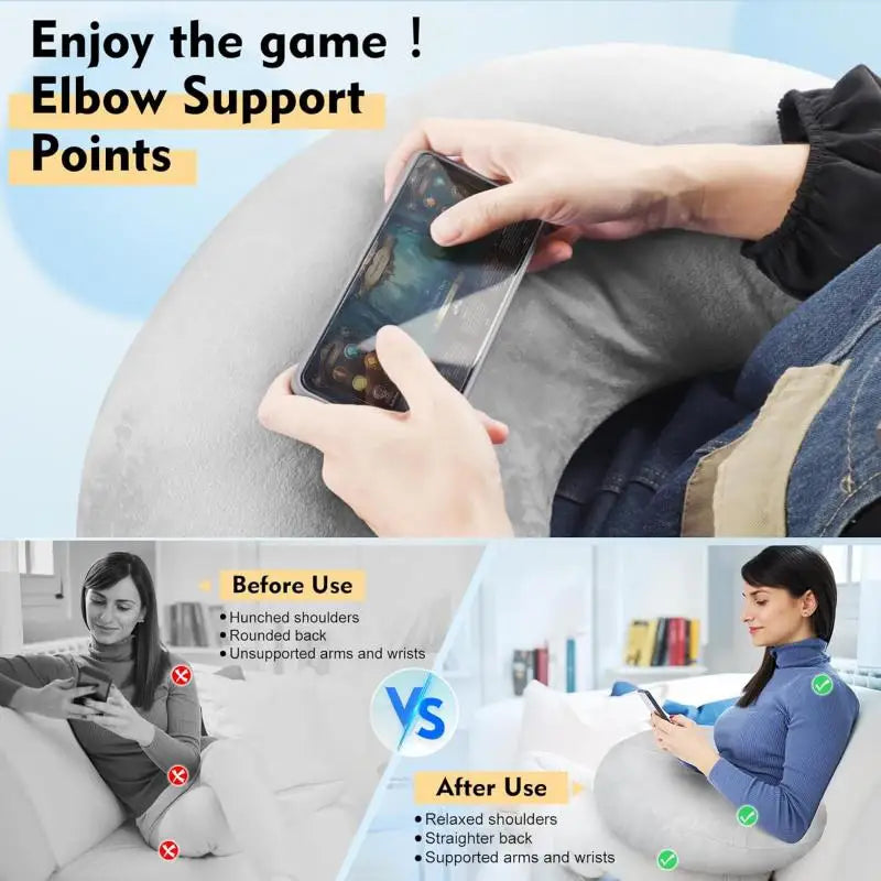 Gaming Pillow Ergonomic U-Shaped Lap Pillow