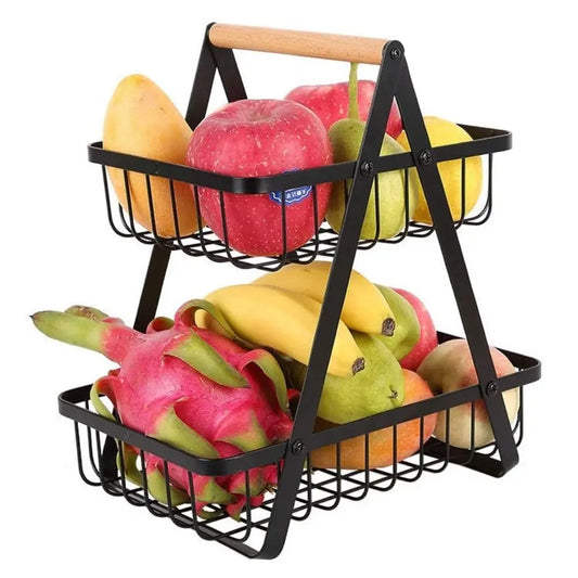 2-Tier Design Portable Fruit Basket 3-Tiers