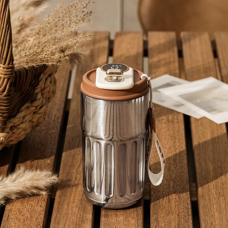 LED Temp Display Coffee Cup Stainless Steel Thermo Bottle