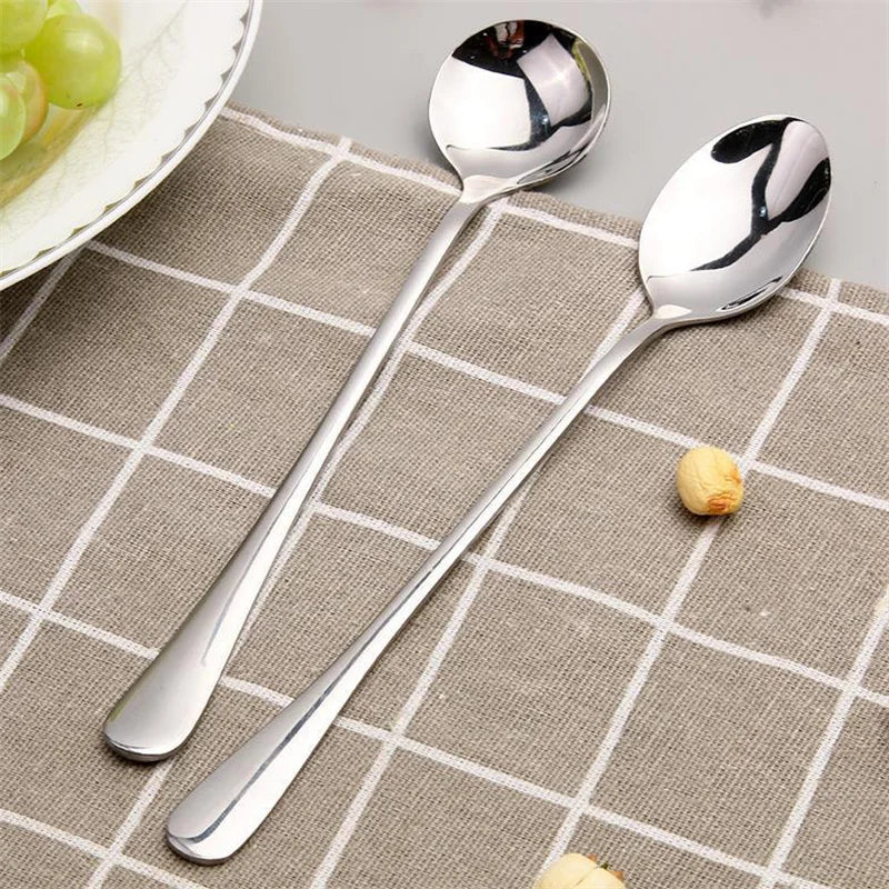 Long Handled Stainless Steel Coffee Spoon, Dessert, Tea