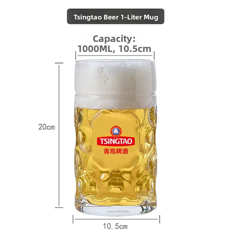 Beer Special Large Size 1000ml Glass Beer Mug