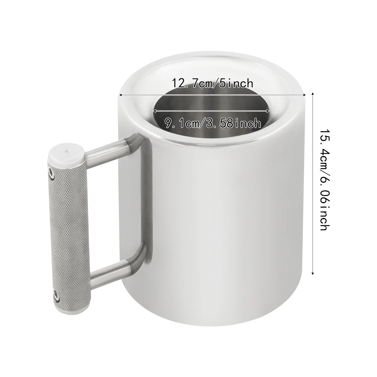 Dumbbell Heavy Cup 18/26lbs, Stainless Steel Fitness Cup 10.56/13.53oz,