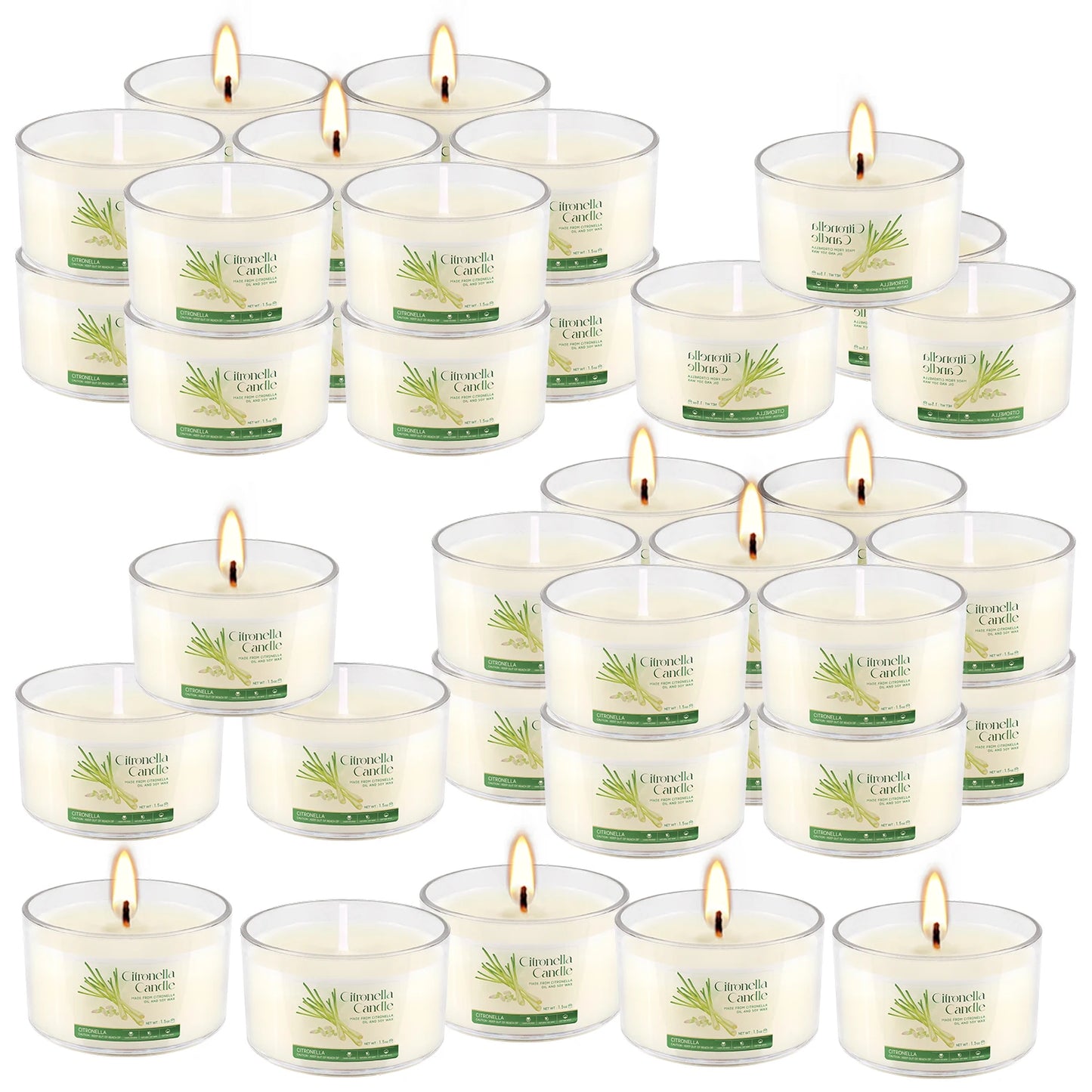 40-piece scented candles, with a fresh citronella fragrance-1.2 ounces in size,