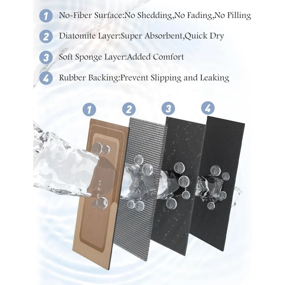 Bath Mat Rug Long Non Slip Super Absorbent Bathroom Runner