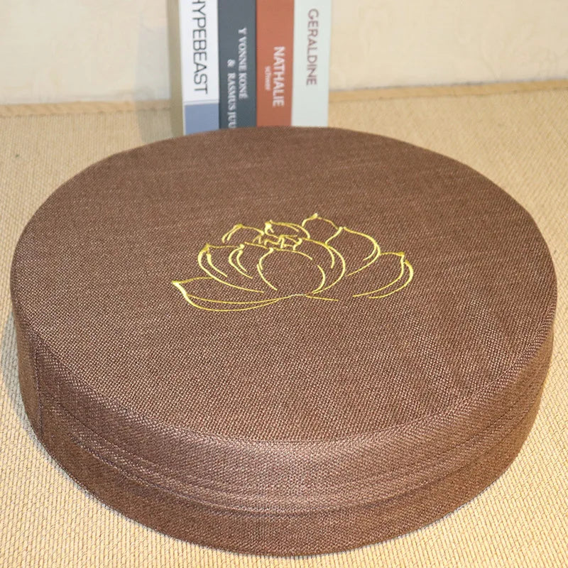 40X6CM Yoga Meditation Linen Cushion  Mat Removable Washable