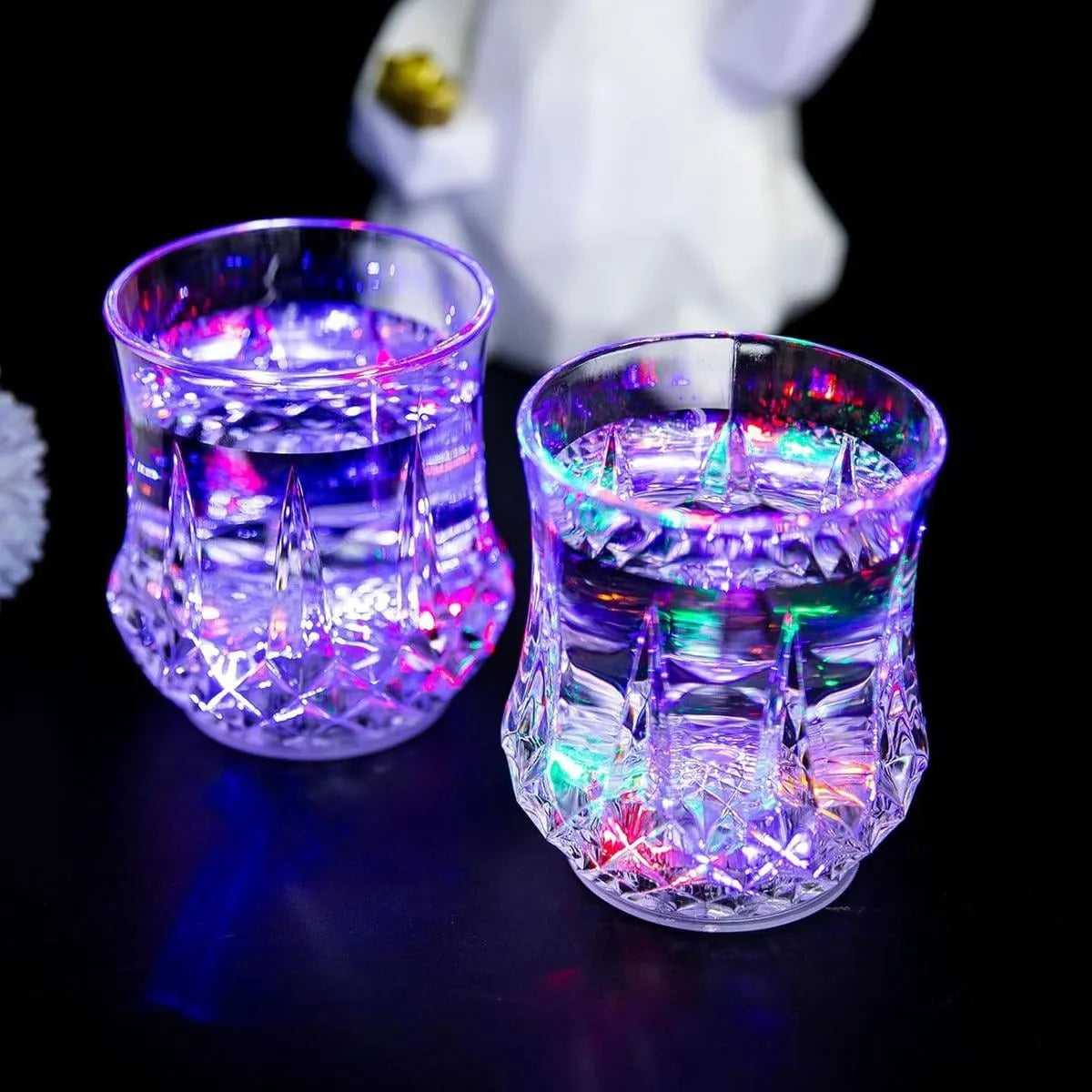4 PCS LED Cups, Flash Light Up Cups Automatic Water Activated LED Glow