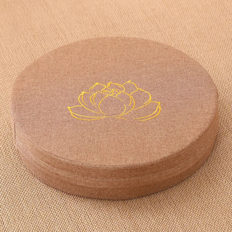 40X6CM Yoga Meditation Linen Cushion  Mat Removable Washable