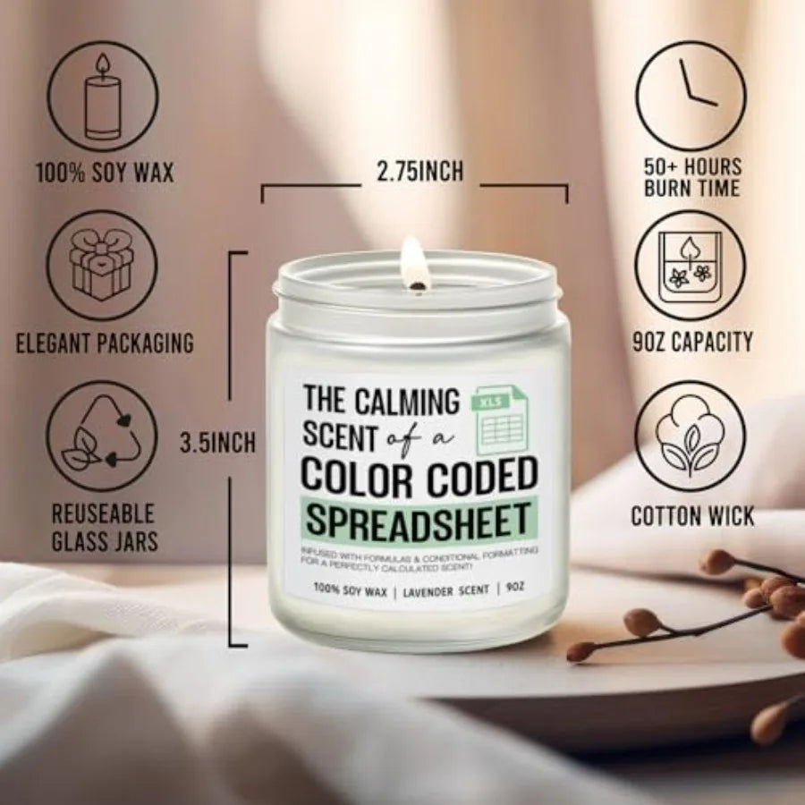 The Calming Scent of a Color Coded Spreadsheet Candle