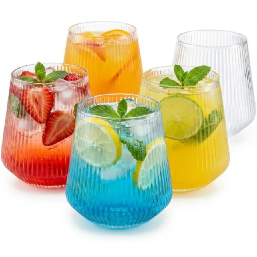 40 Pack Plastic Stemless Wine Whiskey Champagne Glasses, 12 Oz