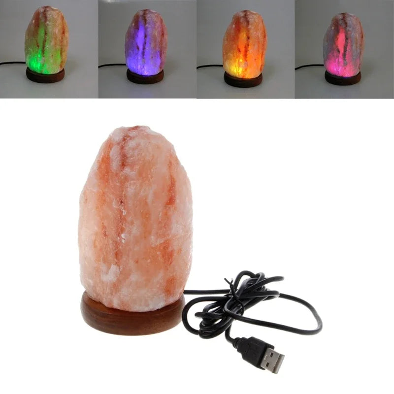 USB Wooden Base Himalayan Rock Salt