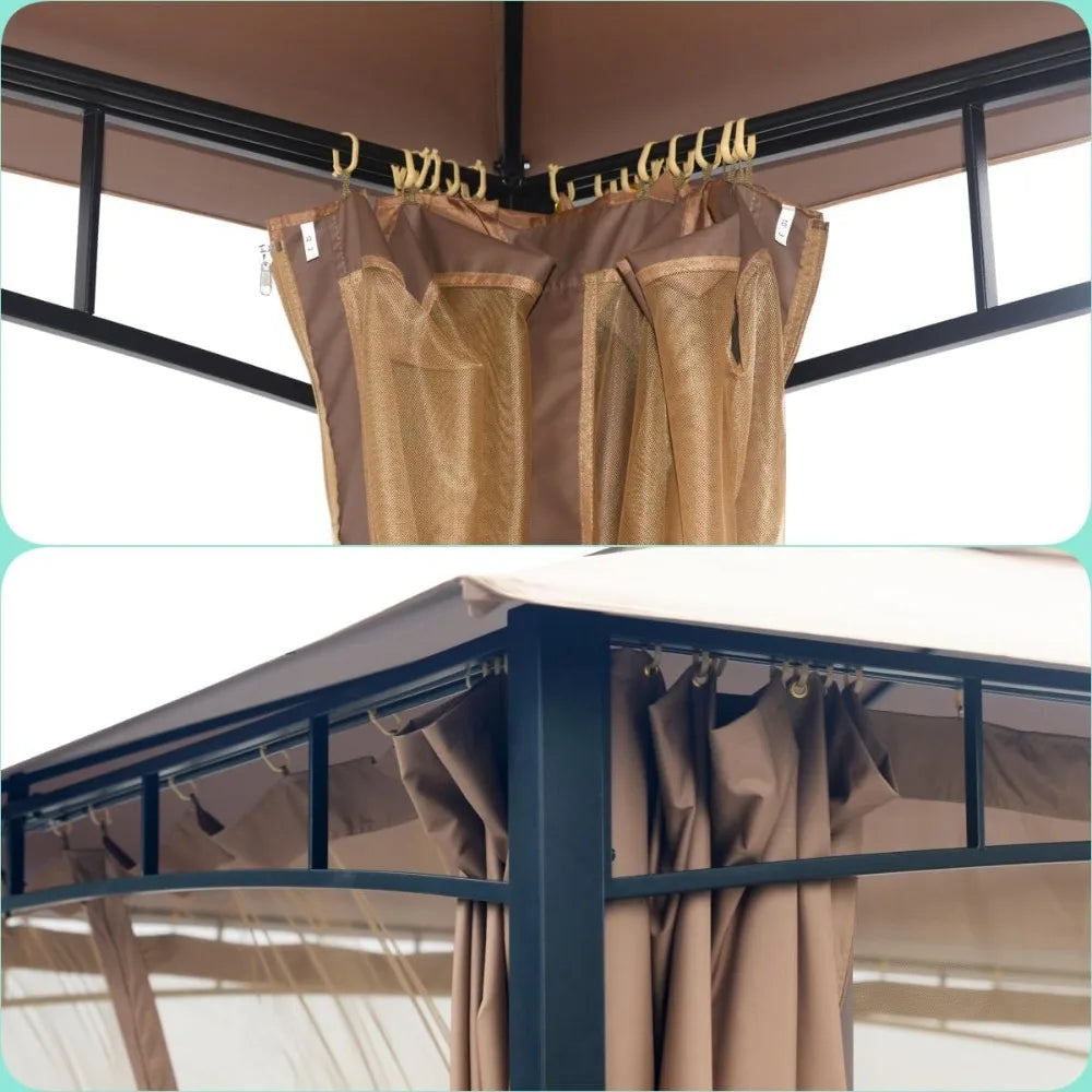 Patio Gazebo 10x12, Heavy Duty Soft Top Gazebos