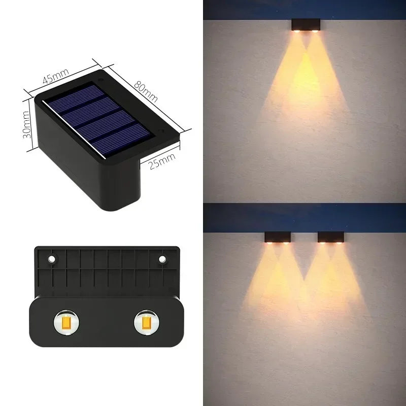 1/2/4PCS Waterproof Solar Step Lights Outdoor