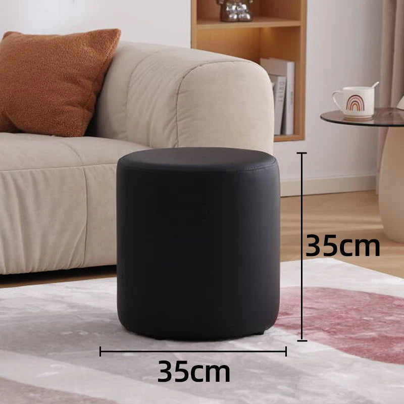 Wooden Ottomans Living Room  Vanity Stool Modern Low Step Stools